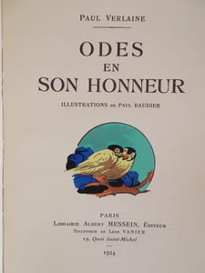 ODES EN SON HONNEUR- Illustrations de Paul BAUDIER.  