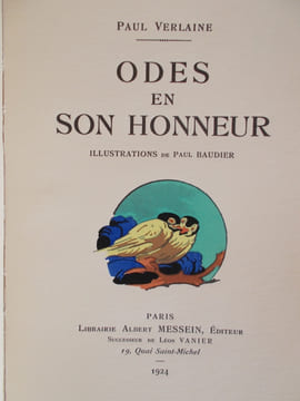 ODES EN SON HONNEUR- Illustrations de Paul BAUDIER. . VERLAINE (Paul)