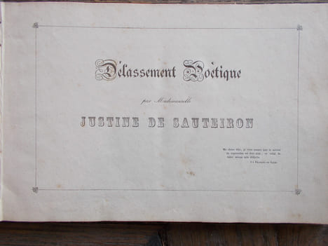 DELASSEMENT POETIQUE. SAUTEIRON (Justine de)