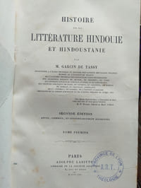 Histoire de la littérature Hindoue et Hindoustanie