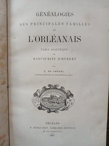 Généalogies des principales familles de l'Orléanais