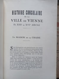 Histoire consulaire de la ville de Vienne du XIII è au XVI è siècle