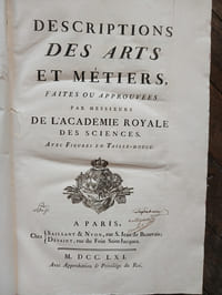 Descriptions des arts et métiers faites ou approuvées
par messieurs de l'Académie Royale des Sciences.
-L'Art du charbonnier; ou manière de faire du charbon de bois
-L'Art d'exploiter les mines de charbon de terre