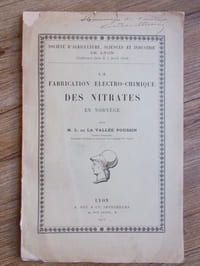 La fabrication électro-chimique des nitrates en Norvège- Société d'agriculture, sciences et industrie de Lyon, conférence faite le 5 avril 1910