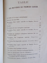 ETUDES ENTOMOLOGIQUES -Premier cahier . +ENUMERATION DES INSECTES COLEOPTERES DU MONT PILAT (30 pages)
