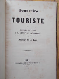 -PRECIS HISTORIQUE SUR LE CHATEAU DE PIERREFONDS.+ SOUVENIRS D'UN TOURISTE ,Lettres en vers à M.Henry de Lacretelle par Adolphe de La Tour.