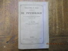 Programme du cours complémentaire de physiologie fait à la faculté de médecine de Strasbourg.. BEAUNIS (H.)