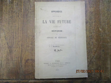 Appendice ajouté au livre de la vie future à l'occasion d'une réponse au concile de Périgueux. I : Examen des réclamations. II : Le druidisme.. ...
