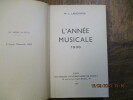 L'Année musicale - 1936.. LANDOWSKI (W. L.)