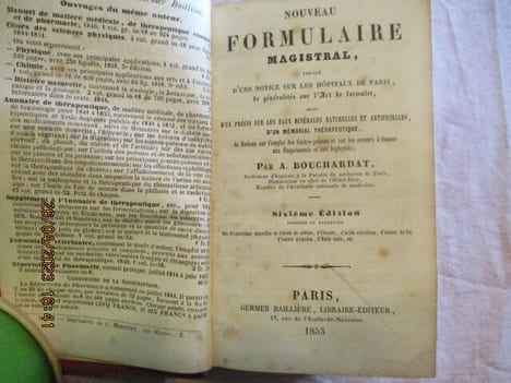 Nouveau formulaire magistral. Précédé d'une notice sur les hôpitaux de Paris, de généralités sur l'art de formuler, suivi d'un précis sur les eaux ...