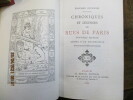 Chroniques et légendes des rues de Paris. Nouvelle édition.. FOURNIER (Edouard)