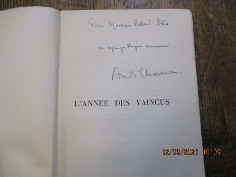 L'année des vaincus. Roman.. CHAMSON (André)