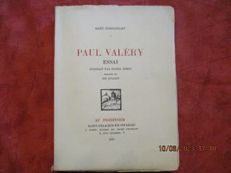 Paul Valéry. Essai.. FERNANDAT (René)