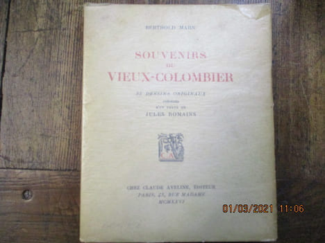 Souvenirs du Vieux-Colombier.. BERTHOLD MAHN