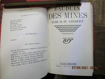 Bauduin des mines. Roman.