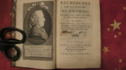 Recherches sur la nature de l'homme, considéré dans l'état de santé et dans l'état de maladie.. FABRE (Pierre)