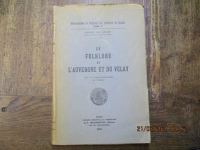 Le folklore de lAuvergne et du Velay.