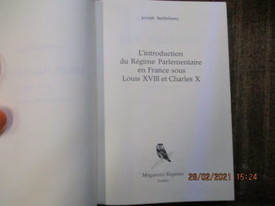 Lintroduction du régime parlementaire en France sous Louis XVIII et Charles X.