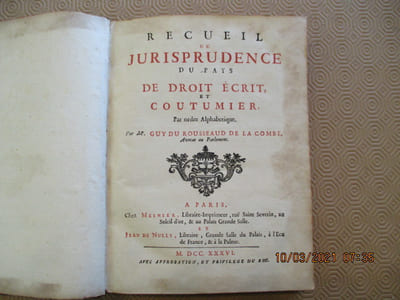 Recueil de jurisprudence du pays de droit écrit et coutumier, par ordre alphabétique. 
