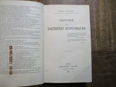 Histoire des doctrines économiques.