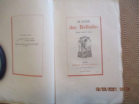 Le livre des ballades. Soixante ballades choisies.. undefined
