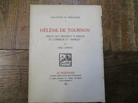 Hélène de Tournon celle qui mourut damour et lOphélie d'"Hamlet".. LEFRANC (Abel)
