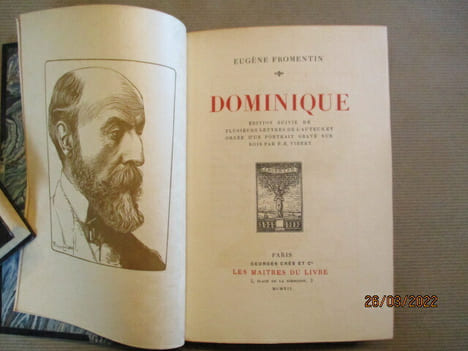 Dominique. Edition suivie de plusieurs lettres de l'auteur.. FROMENTIN (Eugène)