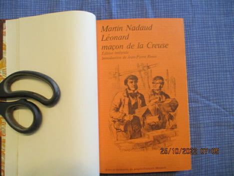 Léonard, maçon de la Creuse. Introduction de Jean-Pierre Roux.. NADAUD (Martin)
