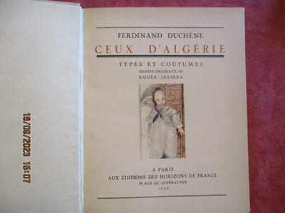 Ceux d'Algérie. Types et coutumes.