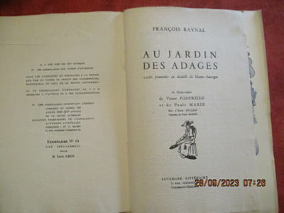 Au jardin des adages.