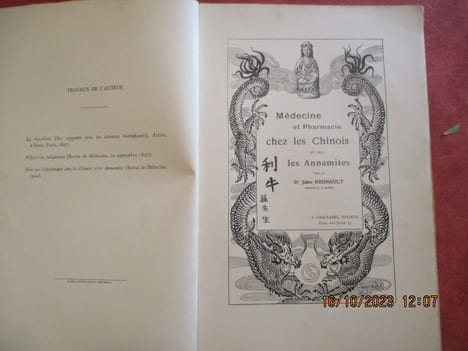 Médecine et Pharmacie chez les Chinois et chez les Annamites.. REGNAULT (Jules)