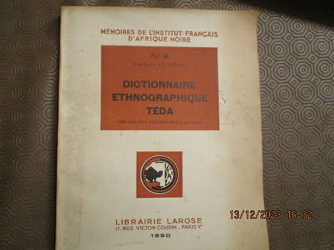 Dictionnaire ethnographique Téda, précédé d'un lexique français-Téda.. LE COEUR (Ch.)