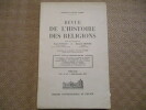 Revue de l'histoire des religions. Tome CXXX.. DUSSAUD (René) & DHORME (Edouard)