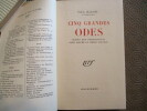 Cinq grandes odes suivies d'un Processionnal pour saluer le si&egrave;cle nouveau.. CLAUDEL (Paul)