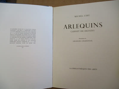Arlequins. Carnet de dessins. Présentation de Georges Charensol.