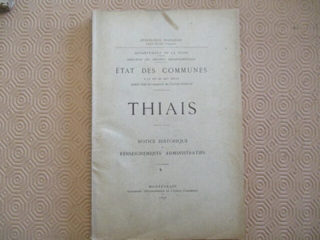 Thiais. Notice historique et renseignements administratifs.. undefined