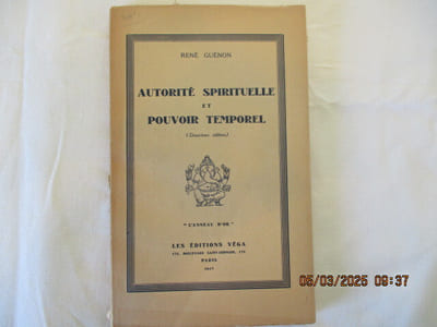 Autorité spirituelle et pouvoir temporel. Deuxième édition.