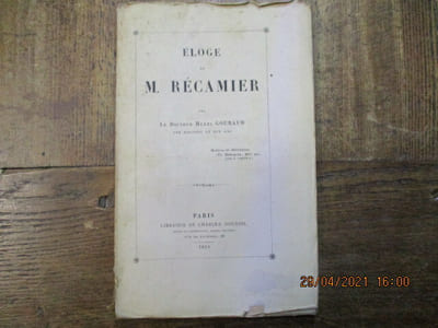 Eloge de M. Récamier.
