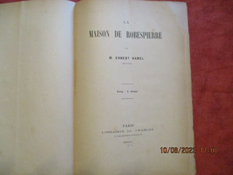 La maison de Robespierre.. HAMEL (Ernest)