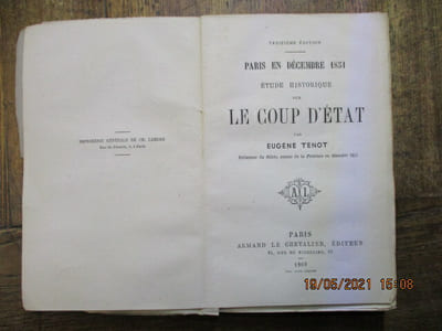 Paris en décembre 1851 - Étude historique sur le coup d'état.