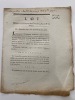 Loi Relative à la fabrication des Pièces de 3, 6, 12 & 24 deniers. Du 2 Septembre 1792, l'an quatrième de la Liberté. 