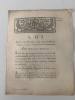 Loi Relative à la Fabrication d'une nouvelle Monnoie d'argent, en pièces de trente sous & de quinze sous. 