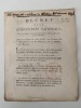 Décret de la Convention Nationale, ... Relatif aux Dates des Actes publics & des Tribunaux, & au Millésime des Monnoies. 