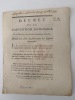 Décret de la Convention Nationale, Du 30 Mai 1793, l'an second de la république Françoise, Relatif aux frais de fabrication des Espèces monnoyées. 