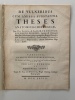 De Vulneribus cum Amissa Substantia. Theses Anatomomico-Chirurgicae. Lescure, Franciscus