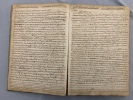 Manuscript; Important document sur l'import/export et le commerce de tissus début du 18ème siècle. 