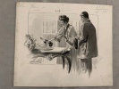 Dessin original signé. Dutriac, Georges Pierre