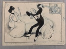 Dessin original monogrammé 'J'ai eu tort de laisser la conversation aborder ce sujet epineux!'. Duch, Jean