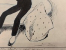 Dessin original monogrammé 'J'ai eu tort de laisser la conversation aborder ce sujet epineux!'. Duch, Jean