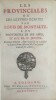 Les Provinciales ou les lettres écrites par Louis de Montalte à un provincial de ses amis, et aux rr. pp. jésuites.. Blaise PASCAL